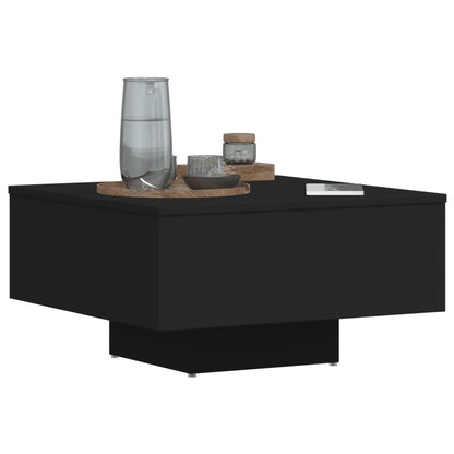 Table basse noir 60x60x31,5 cm bois d’ingénierie - Tables basses