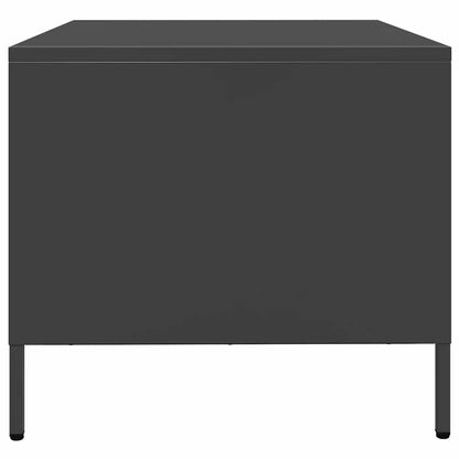 Table basse noir 68,5x50x43,5 cm acier laminé à froid - Tables basses