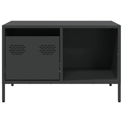 Table basse noir 68,5x50x43,5 cm acier laminé à froid - Tables basses