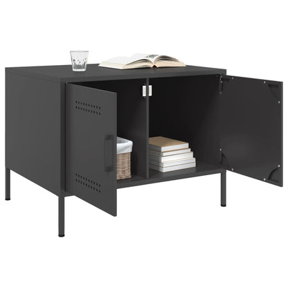 Table basse noir 68x50x50,5 cm acier - Tables basses