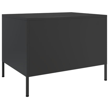 Table basse noir 68x50x50,5 cm acier - Tables basses