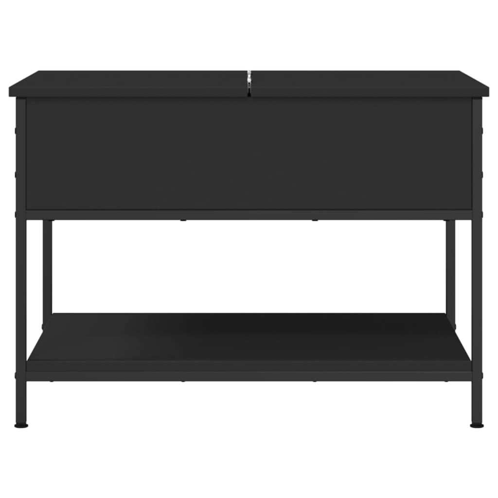 Table basse noir 70x50x50 cm bois d’ingénierie et métal - Tables basses