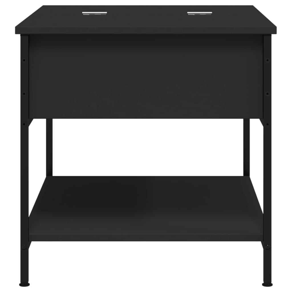 Table basse noir 70x50x50 cm bois d’ingénierie et métal - Tables basses