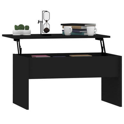 Table basse noir 80x50,5x41,5 cm bois d’ingénierie - Tables basses