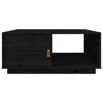 Table basse Noir 80x50x35,5 cm Bois massif de pin - Tables basses