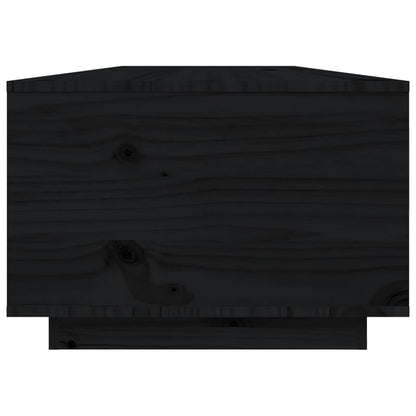 Table basse Noir 80x50x35,5 cm Bois massif de pin - Tables basses