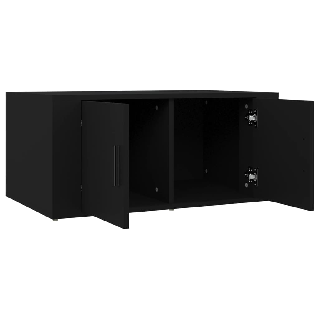 Table basse Noir 80x50x36 cm Bois d’ingénierie - Tables basses
