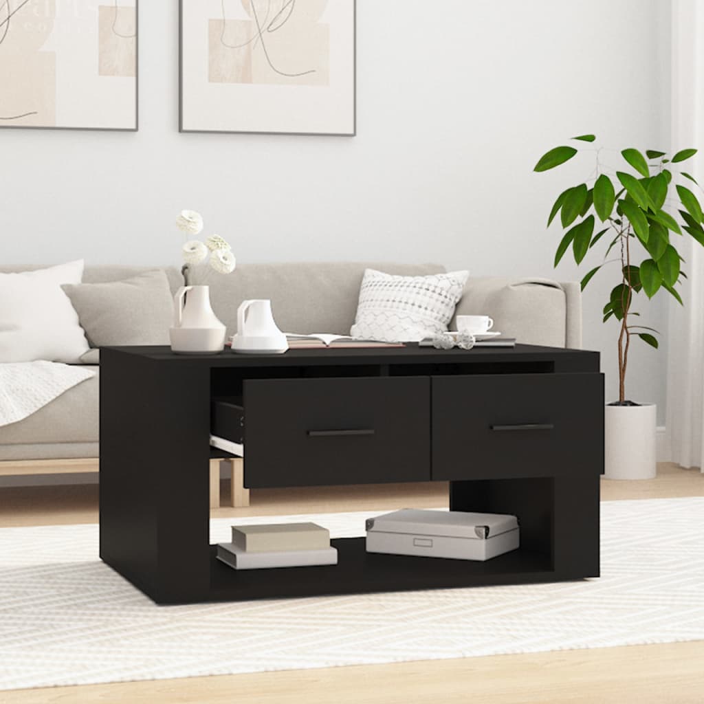 Table basse Noir 80x50x40 cm Bois d’ingénierie - Tables basses