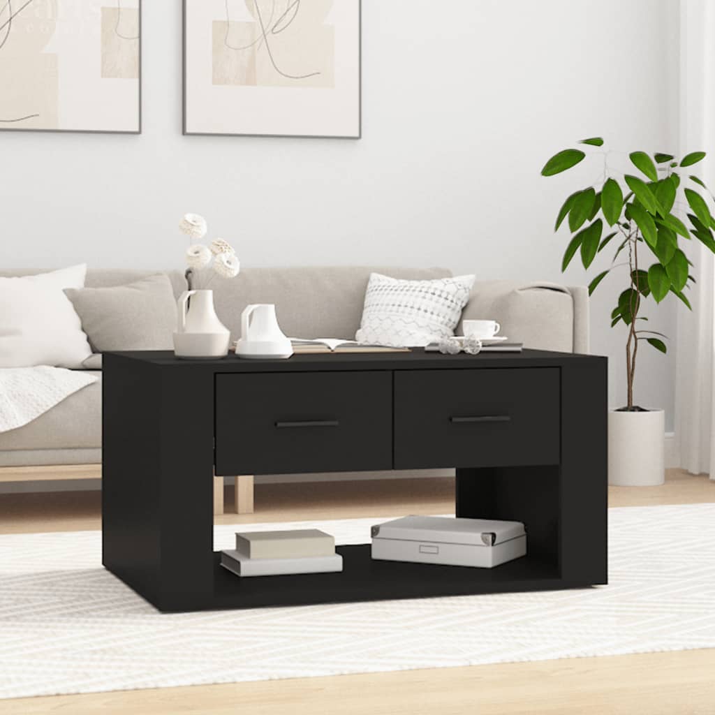 Table basse Noir 80x50x40 cm Bois d’ingénierie - Tables basses