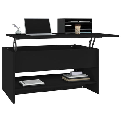Table basse Noir 80x50x40 cm Bois d’ingénierie - Tables basses