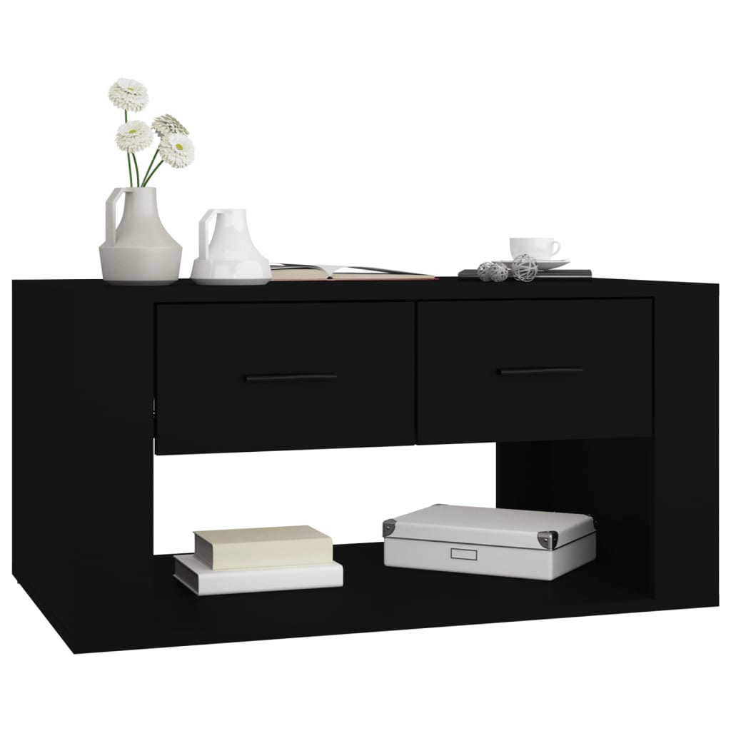 Table basse Noir 80x50x40 cm Bois d’ingénierie - Tables basses