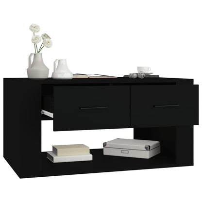 Table basse Noir 80x50x40 cm Bois d’ingénierie - Tables basses