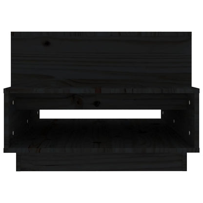 Table basse Noir 80x55x40,5 cm Bois massif de pin - Tables basses