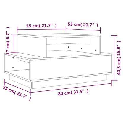 Table basse Noir 80x55x40,5 cm Bois massif de pin - Tables basses