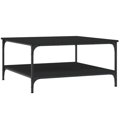 Table basse noir 80x80x40 cm bois d’ingénierie - Tables basses