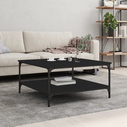 Table basse noir 80x80x40 cm bois d’ingénierie - Tables basses