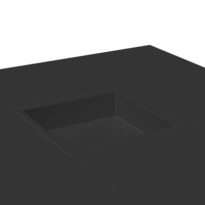 Table basse noir 80x80x40 cm bois d’ingénierie - Tables basses
