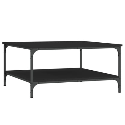 Table basse noir 80x80x40 cm bois d’ingénierie - Tables basses