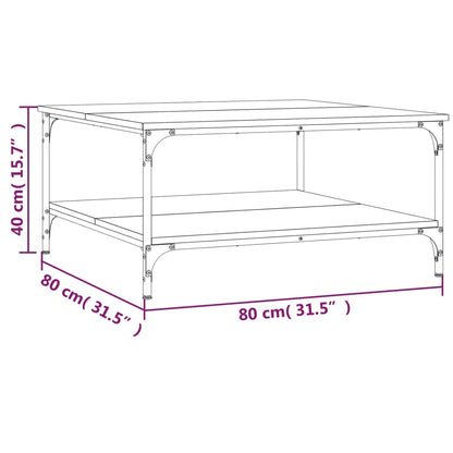 Table basse noir 80x80x40 cm bois d’ingénierie - Tables basses