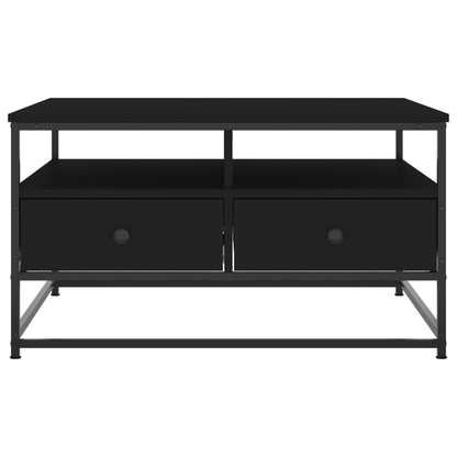 Table basse noir 80x80x45 cm bois d’ingénierie - Tables basses