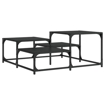 Table basse noir 87,5x87,5x40 cm bois d’ingénierie - Tables basses