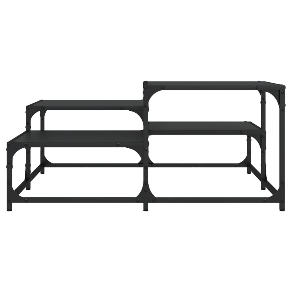 Table basse noir 87,5x87,5x40 cm bois d’ingénierie - Tables basses