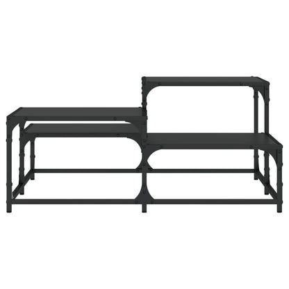 Table basse noir 87,5x87,5x40 cm bois d’ingénierie - Tables basses