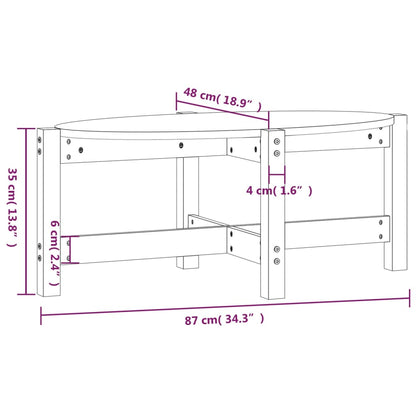 Table basse Noir 87x48x35 cm Bois massif de pin - Tables basses