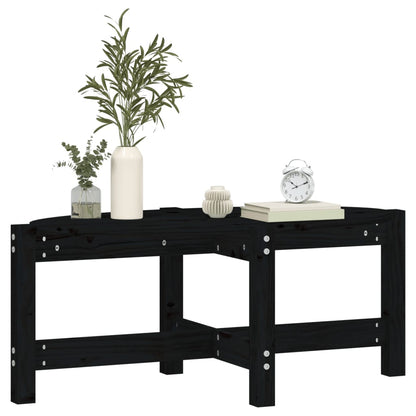 Table basse Noir 87x48x35 cm Bois massif de pin - Tables basses