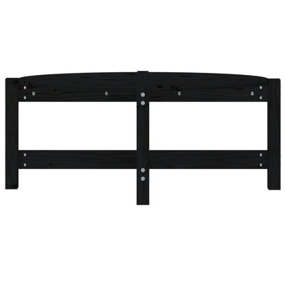 Table basse Noir 87x48x35 cm Bois massif de pin - Tables basses
