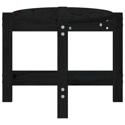 Table basse Noir 87x48x35 cm Bois massif de pin - Tables basses