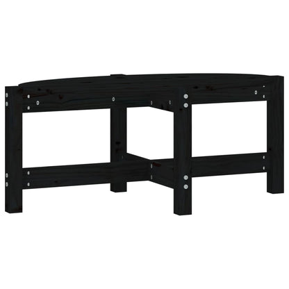 Table basse Noir 87x48x35 cm Bois massif de pin - Tables basses