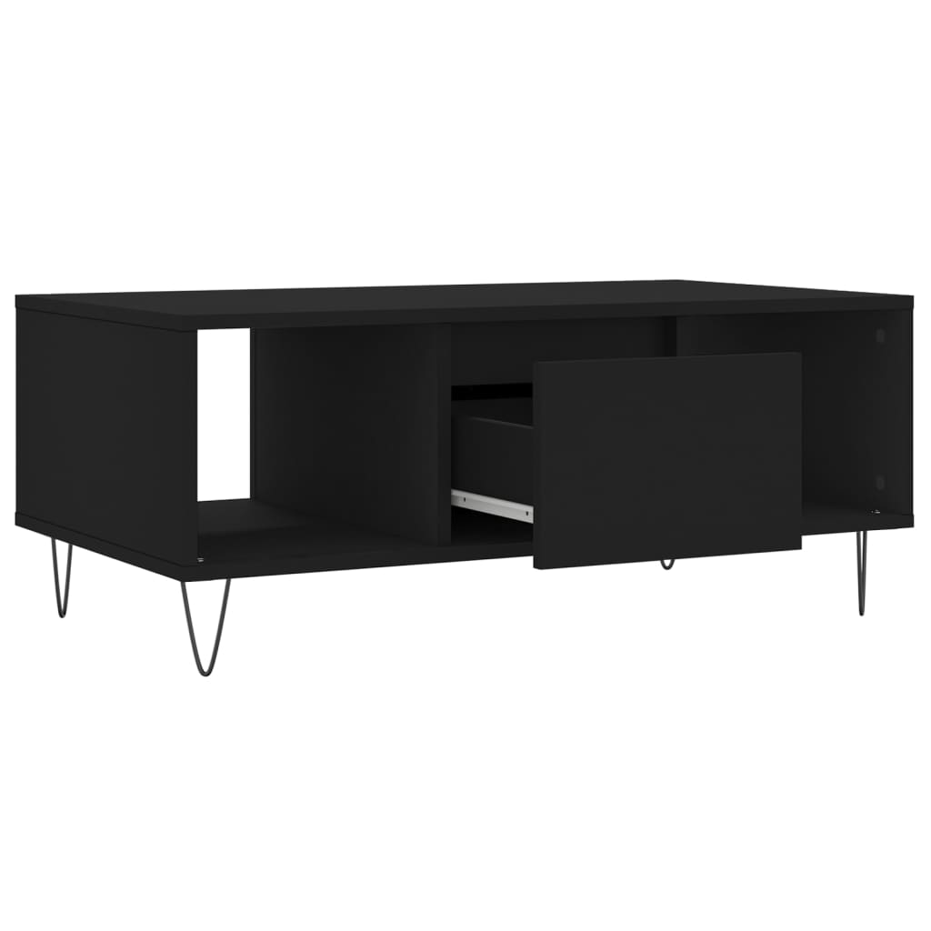 Table basse Noir 90x50x36,5 cm Bois d’ingénierie - Tables basses