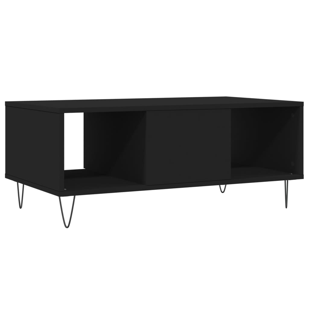 Table basse Noir 90x50x36,5 cm Bois d’ingénierie - Tables basses