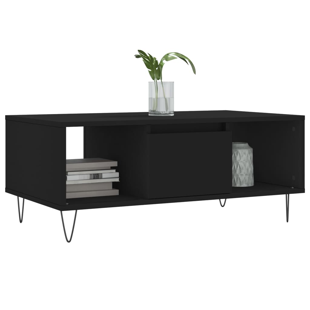 Table basse Noir 90x50x36,5 cm Bois d’ingénierie - Tables basses