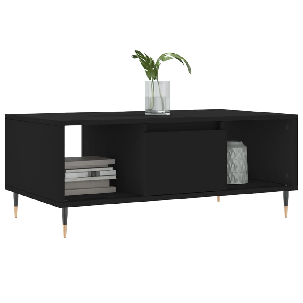 Table basse Noir 90x50x36,5 cm Bois d’ingénierie - Tables basses