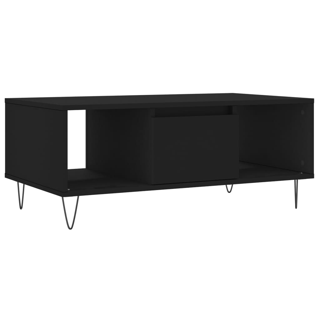 Table basse Noir 90x50x36,5 cm Bois d’ingénierie - Tables basses
