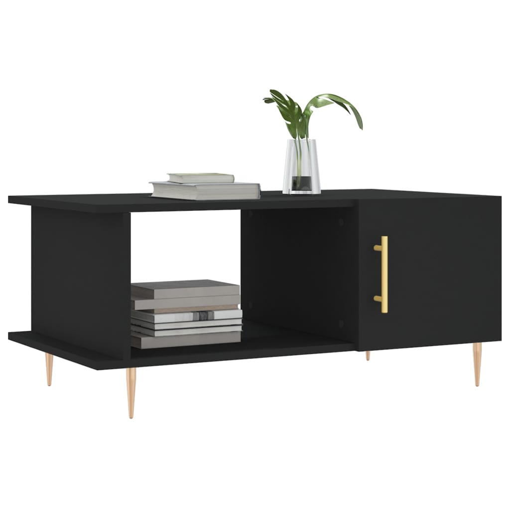Table basse noir 90x50x40 cm bois d’ingénierie - Tables basses