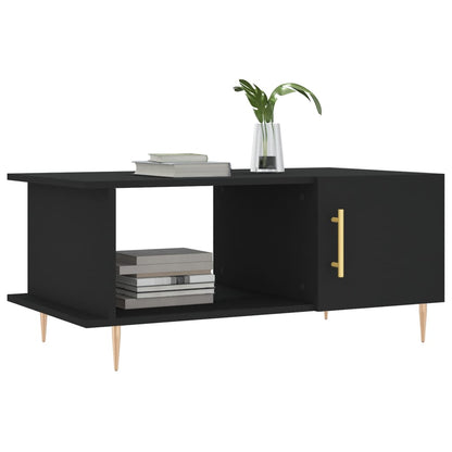 Table basse noir 90x50x40 cm bois d’ingénierie - Tables basses