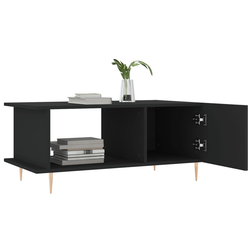 Table basse noir 90x50x40 cm bois d’ingénierie - Tables basses