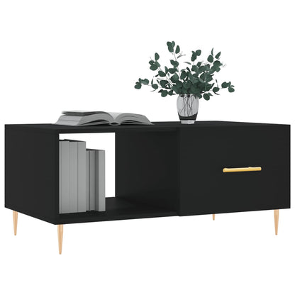 Table basse noir 90x50x40 cm bois d’ingénierie - Tables basses