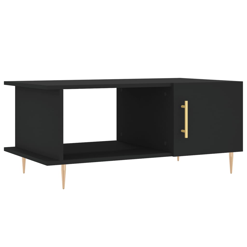 Table basse noir 90x50x40 cm bois d’ingénierie - Tables basses