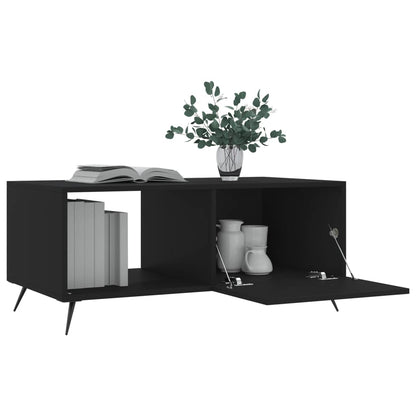 Table basse noir 90x50x40 cm bois d’ingénierie - Tables basses