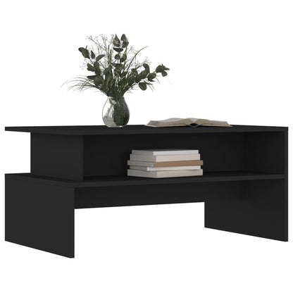Table basse noir 90x55x42,5 cm bois d’ingénierie - Tables basses