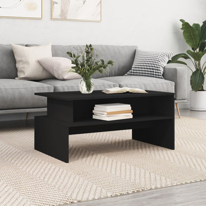 Table basse noir 90x55x42,5 cm bois d’ingénierie - Tables basses