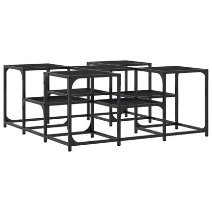 Table basse noir 91x91x40 cm bois d’ingénierie - Tables basses