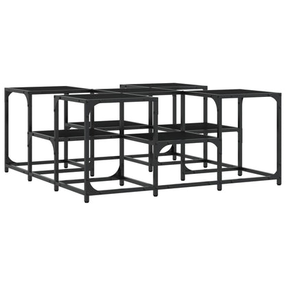Table basse noir 91x91x40 cm bois d’ingénierie - Tables basses