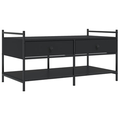 Table basse noir 99x50x50 cm bois d’ingénierie - Tables basses