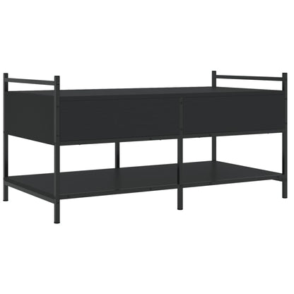 Table basse noir 99x50x50 cm bois d’ingénierie - Tables basses