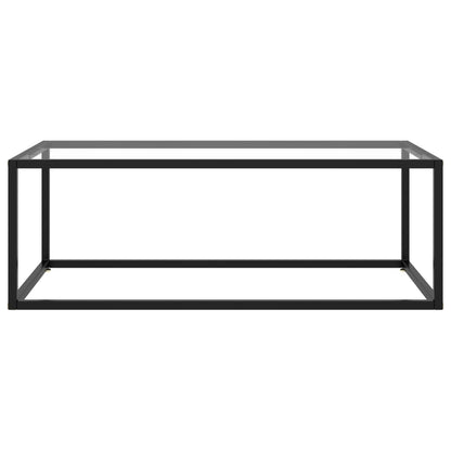Table basse Noir avec verre trempé 100x50x35 cm - Tables basses